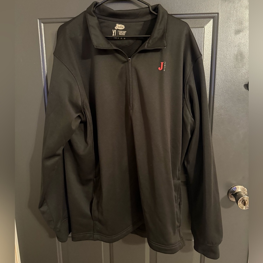 Justin Outdoor Wear Black Pullover XL